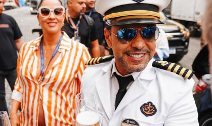 Zezé di Camargo comemora cruzeiro, e Graciele mostra barrigão de 7 meses