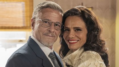 Violeta (Malu Galli) e Eugênio (Marcello Novaes), de "Além da Ilusão", estarão em "Garota do Momento"