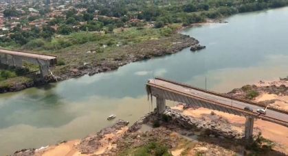 Ponte que caiu ligava os estados do Tocantins e Maranhão
