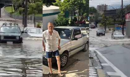 Vídeo: Fiat Uno supera alagamento e deixa Renegade para trás em Sorocaba
