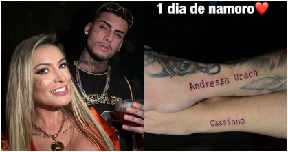 Andressa Urach e namorado