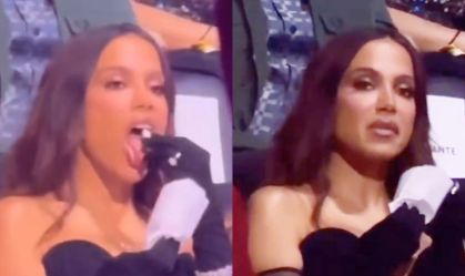 Anitta come pipoca na plateia do Prêmio Multishow e viraliza; assista