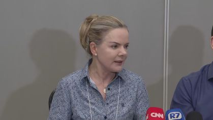 A presidente nacional do PT, deputada Gleisi Hoffmann