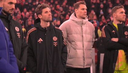 Jogadores do Bayern de Munique na Allianz Arena