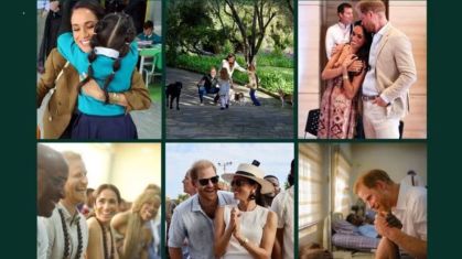 Príncipe Harry e Meghan compartilham foto rara dos filhos em cartão de Natal