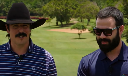 Fiduma e Jeca, no programa The Golf Brasil