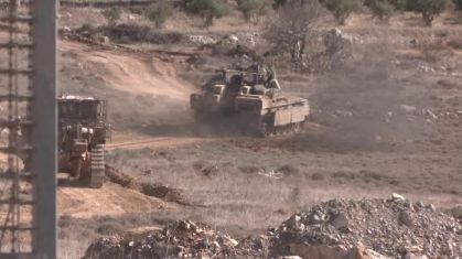 Exército de Israel opera na área demislitarizada que separa as Colinas de Golã do resto da Síria enquanto as tropas israelenses recebem ordens para permanecer na região durante o inverno.