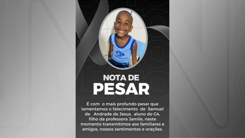 O menino Samuel, de 5 anos, morreu após ser atingido por uma bala perdida na Bahia • Reprodução/redes sociais