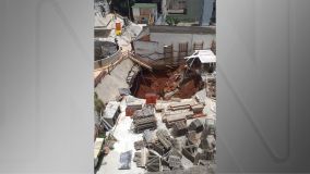Desabamento em canteiro de obras da futura estação Bela Vista, da linha 6-laranja do metrô de São Paulo