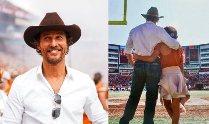 Matthew McConaughey comemora aniversário de filho com modelo brasileira