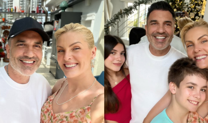 Ana Hickmann compartilha fotos do 1º Natal com Edu Guedes: "Muitos encontros"