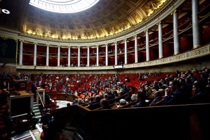 Vista da Assembleia Nacional da França, em Paris.