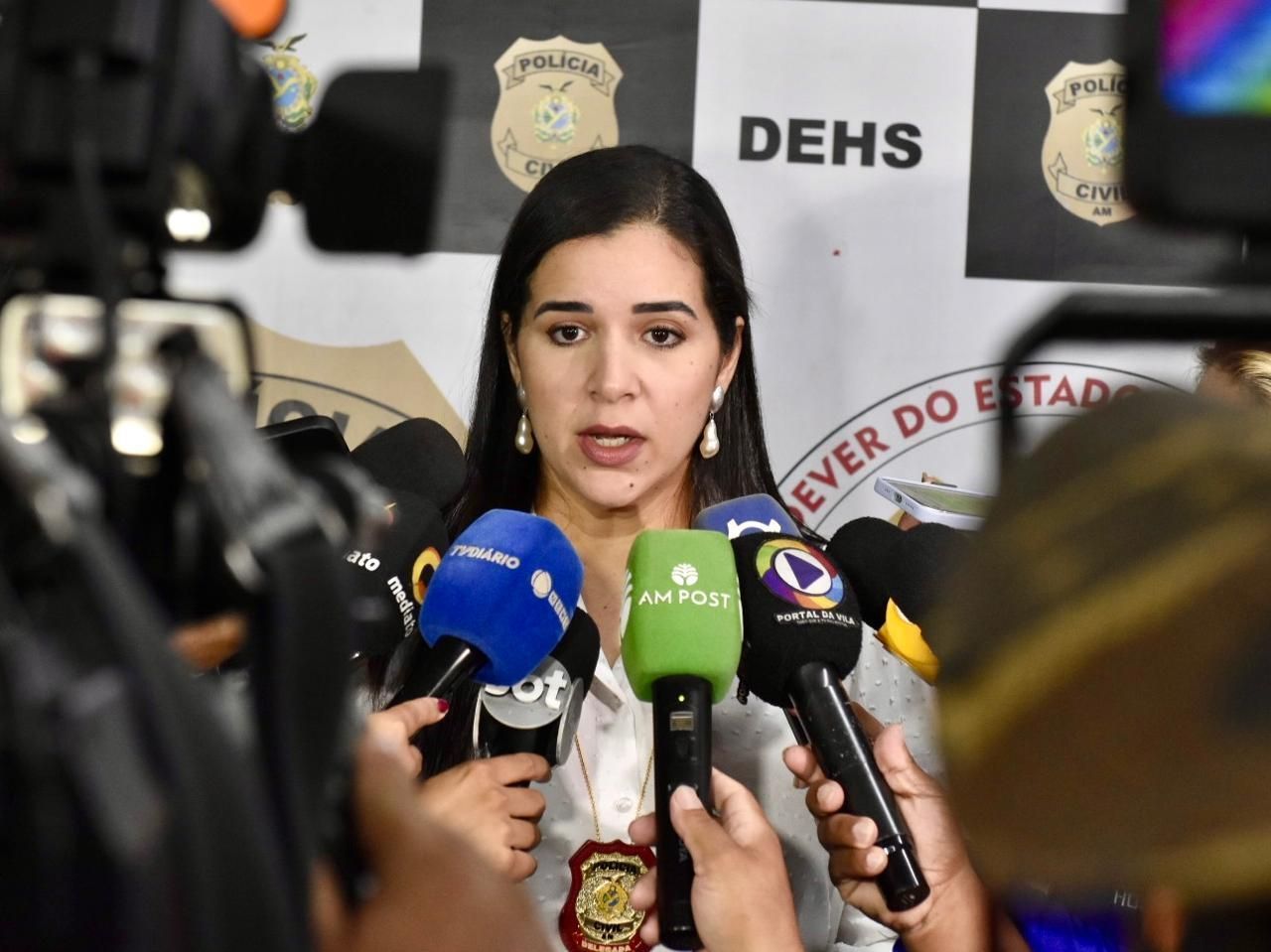Delegada Marília Campello, adjunta da Delegacia Especializada em Homicídios e Sequestros (DEHS) • Divulgação/PC-AM