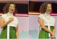 Sandra Oh, de “Grey's Anatomy”, se emociona ao ser ovacionada por fãs brasileiros