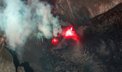 Imagens de satélite mostram fluxo da lava após erupção do vulcão Kilauea no Havaí