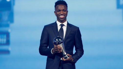 Vini Jr. conquistou o prêmio de melhor jogador do mundo no The Best Fifa