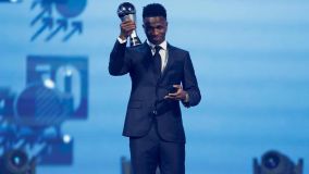 Vini Jr. conquistou o prêmio de melhor jogador do mundo no The Best Fifa