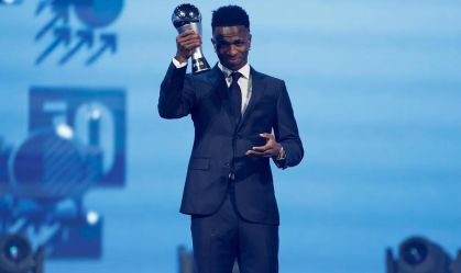 Vini Jr. conquistou o prêmio de melhor jogador do mundo no The Best Fifa