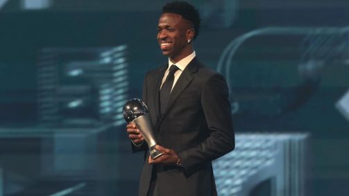 Vini Jr. conquistou o prêmio de melhor jogador do mundo no The Best Fifa