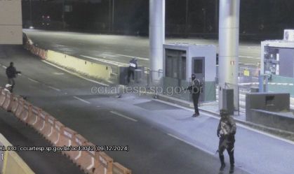 Criminosos usam bombas e fazem reféns durante assalto a pedágio no litoral de SP