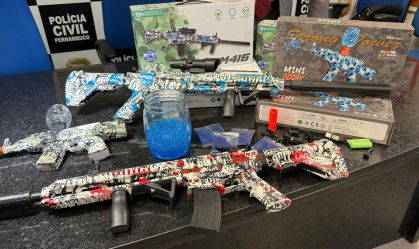 Armas de gel apreendidas durante operação em Pernambuco