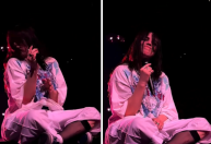 Billie Eilish é atingida no rosto por objeto durante show nos EUA; veja