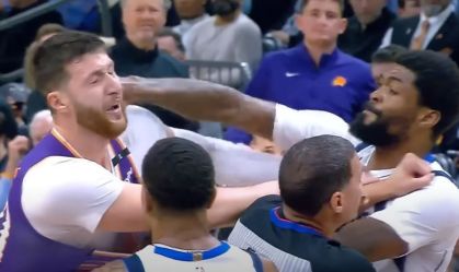 Nurkic e Marshall trocam socos em partida da NBA