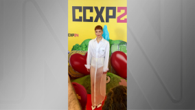 A atriz Britt Lower na CCXP24, em São Paulo