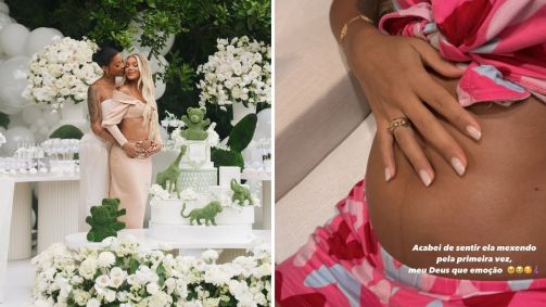 Esposa de Ludmilla, Brunna conta que sentiu a filha se mexendo na barriga pela primeira vez