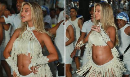 Brunna Gonçalves samba muito no ensaio da Beija-Flor de Nilópolis