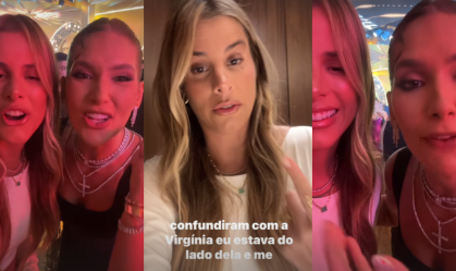Gêmeas? Shantal é confundida com Virginia em festa e brinca com semelhança