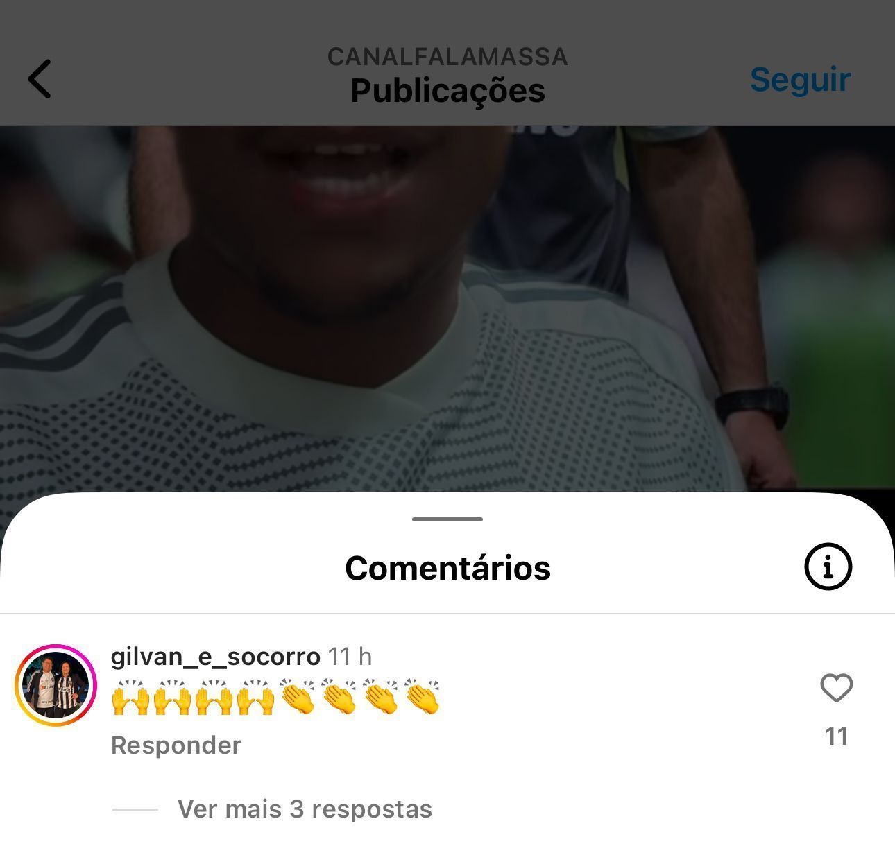 Pai de Hulk deixou comentário em publicação sobre demissão do treinador • Reprodução/Instagram