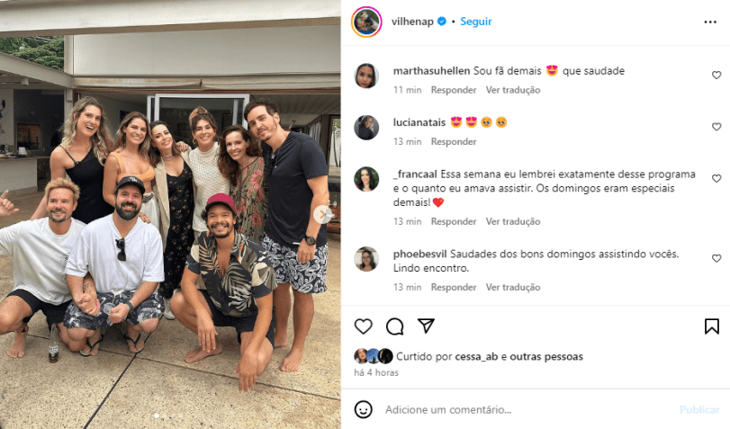 Fãs da série "Sandy & Júnior" comemoraram o reencontro do elenco • Instagram/Paulo Vilhena