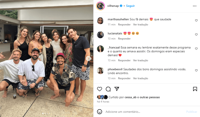 Fãs da série "Sandy & Júnior" comemoraram o reencontro do elenco • Instagram/Paulo Vilhena