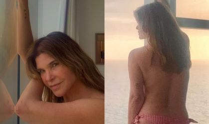 Prestes a fazer 61, Cristiana Oliveira posa de topless e faz reflexão