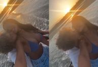 Duda Guerra mostra momento romântico com Benício Huck em passeio de buggy