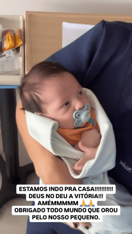 Eliezer mostrou família indo embora do hospital neste sábado (14) • Instagram/Eliezer