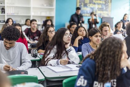 Alunos em sala de aula