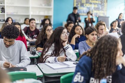 Alunos em sala de aula
