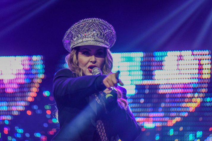 Gaby Spanic se apresentando em São Paulo • Bruno Ulivieri / AgNews