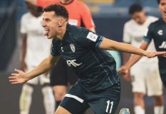 Oussama Idrissi comemora gol do Pachuca contra o Botafogo