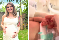 Isabel Veloso se declara ao postar primeira foto do filho: "Nosso toquinho"