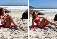 Jade Picon entra em trend e faz desafio com música de Livinho na praia