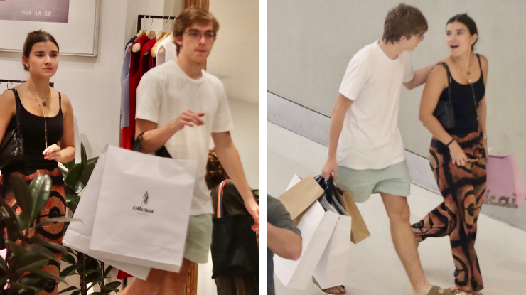 Joaquim Huck curte momento de compras com a namorada • Thiago Martins / AgNews