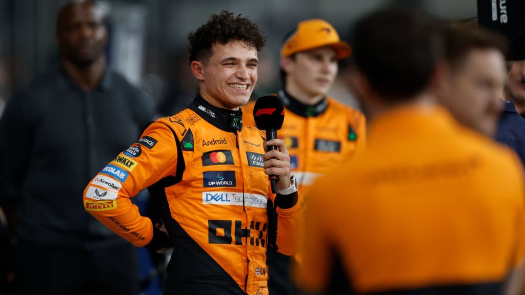 Lando Norris dando entrevista
