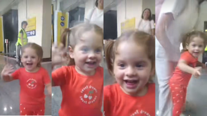 Alguns segundos depois da fuga, sua babá a buscou para a reunir com a família novamente