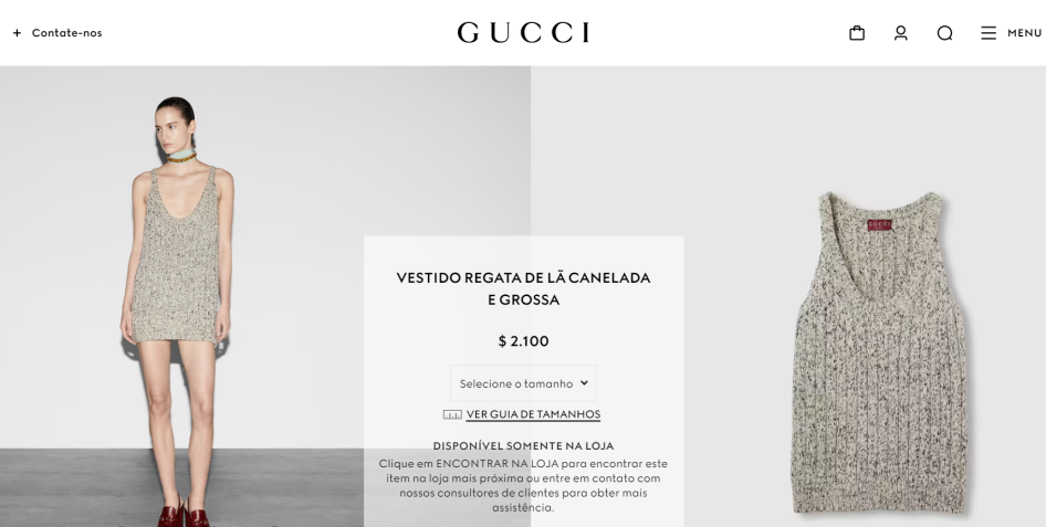 Artista combinou peças de grife italiana • Gucci/Reprodução