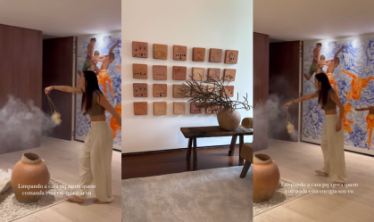 Anitta faz ritual de limpeza em casa nova; veja imagens da mansão da cantora