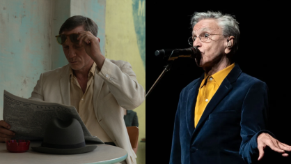 Montagem com Daniel Craig em "Queer" e Caetano Veloso