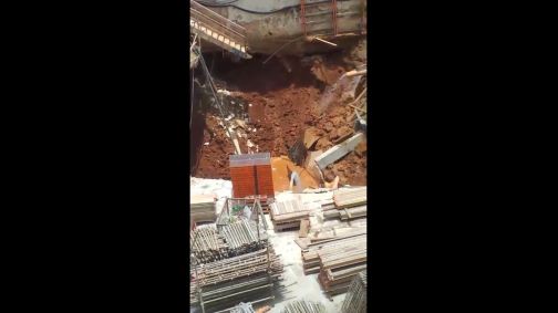Desabamento em canteiro de obras da futura estação Bela Vista, da linha 6-laranja do metrô de São Paulo